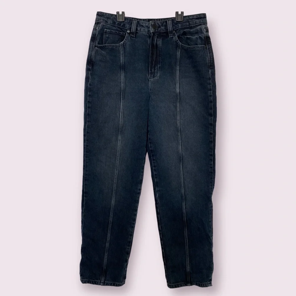 Massimo Dutti blue jeans seamed straight leg denim baggy 5040/711 EUR 42 USA 10 - Picture 4 of 16
